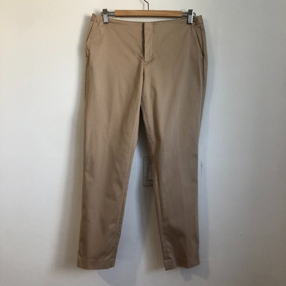 Vince Camuto Beige Khaki Flat Front Pants Women's 6
